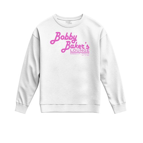 Picture of Pink Logo - Classic Crew - White