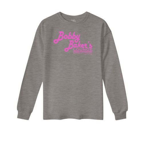 Picture of Pink Logo - Classic Longsleeve Tee - Light Grey