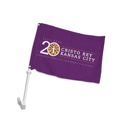 Picture of 20th Anniversary - Car Flag - white