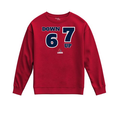 Picture of Down 6 Up 7 Navy / White Trim Print - Classic Crew - Red