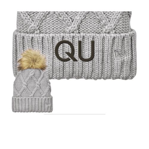 Picture of Faux Fur Pom Beanie - Heather Grey