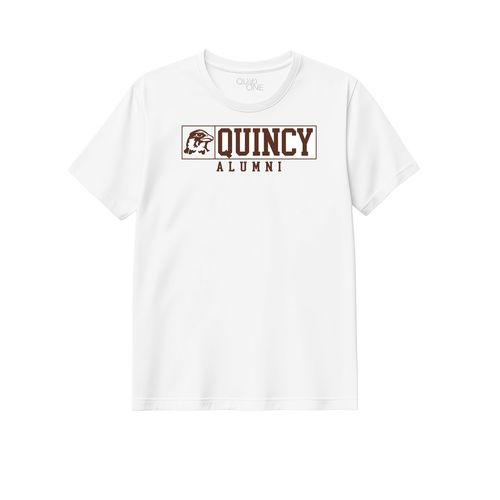 Picture of Quincy Alumni Hawk - Womens Semi-Fitted Classic Tee - White