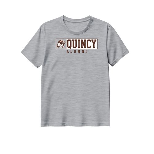 Picture of Quincy Alumni Hawk - Womens Semi-Fitted Classic Tee - Light Grey