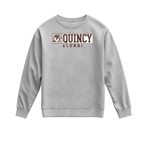 Picture of Quincy Alumni Hawk - Classic Crew - Light Grey