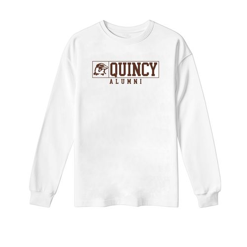 Picture of Quincy Alumni Hawk - Classic Longsleeve Tee - White