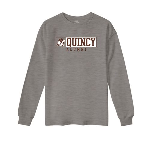 Picture of Quincy Alumni Hawk - Classic Longsleeve Tee - Light Grey