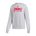 Picture of Women's Cropped 3-Stripe Crew  - medium grey heather