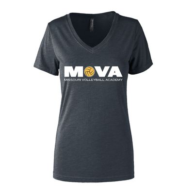Picture of Women's Semi- Fitted Premium V- Neck T-Shirt  - Charcoal Heather