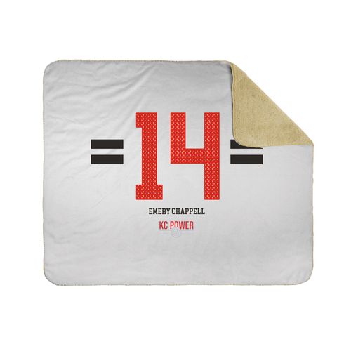 Picture of 50x60 Sherpa Lined Throw Blanket - white