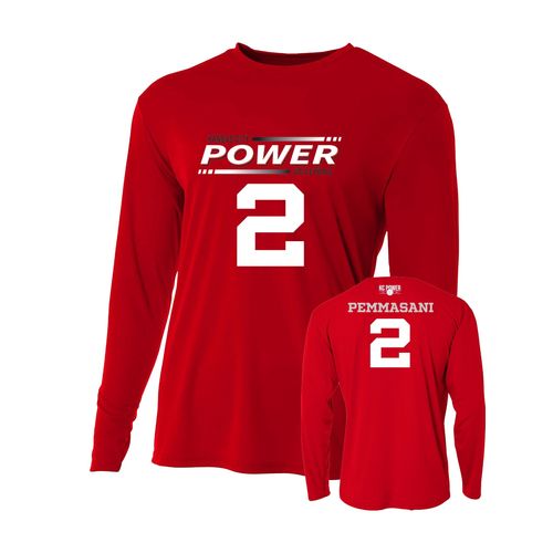 Picture of Youth Long Sleeve Performance Shirt - scarlet