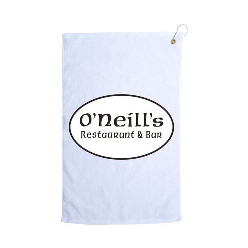 Picture of Terry Velour Golf Towel - white