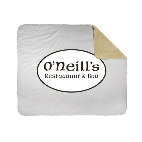 Picture of 50x60 Sherpa Lined Throw Blanket - white