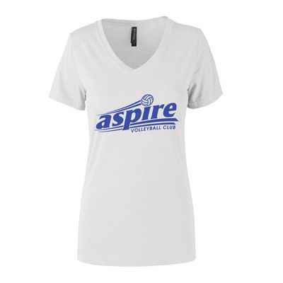 Picture of Women's Semi- Fitted Premium V- Neck T-Shirt  - White