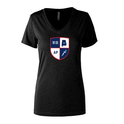 Picture of Women's Semi- Fitted Premium V- Neck T-Shirt  - Black