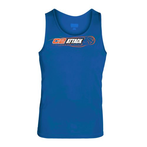 Picture of Youth Performance Tank - Royal - Logo Text Drop
