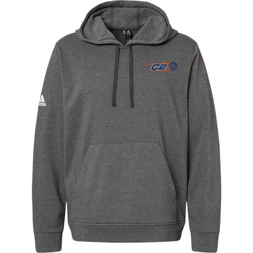 Picture of Adidas Hooded Sweatshirt - Dark Grey Heather - Embroidery Text Drop