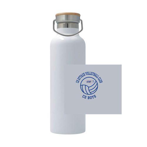 Picture of 25oz Stainless Steel Thermos - White - Sport Circle