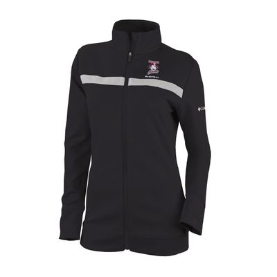 Picture of Women's Play Through Full Zip - Black - Embroidery Text Drop
