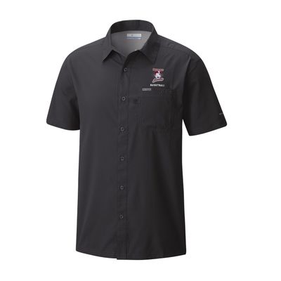 Picture of Men's Slack Tide Camp Shirt - Black - Embroidery Text Drop