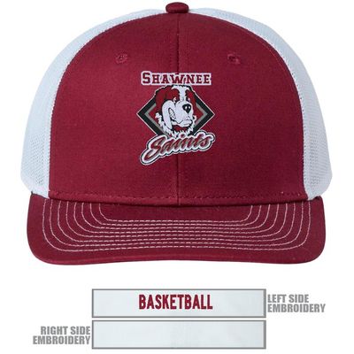 Picture of The Game Everyday Trucker Cap - Maroon/ White - Hat Embroidery