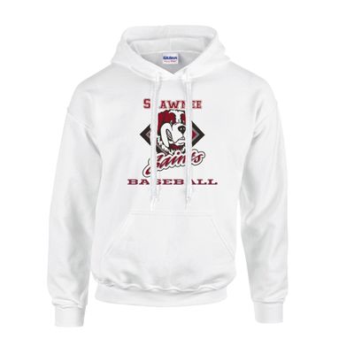 Picture of Fleece Hoodie - White - Logo Text Drop