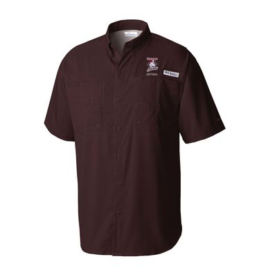 Picture of Men's Tamiami Short Sleeve Shirt - Deep Maroon - Embroidery Text Drop