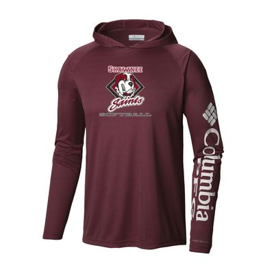 Picture of Men's Terminal Tackle Hoodie - Deep Maroon - Logo Text Drop