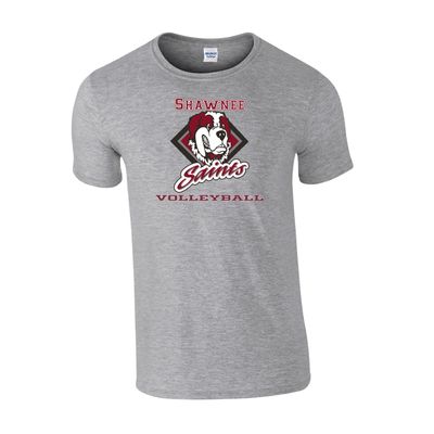 Picture of Youth Classic T-Shirt - Sport Grey - Logo Text Drop