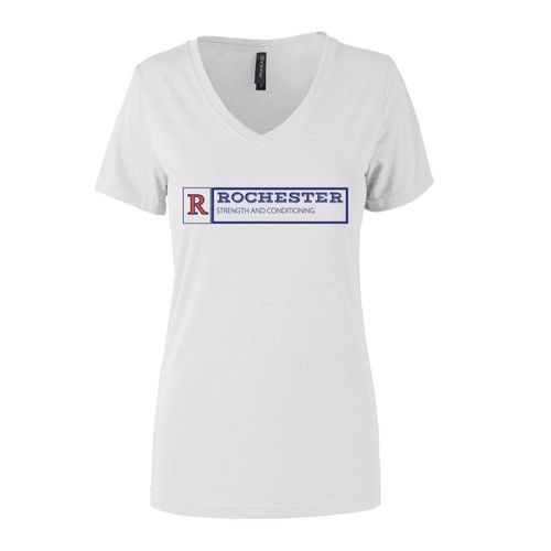 Picture of Women's Semi- Fitted Premium V- Neck T-Shirt  - White