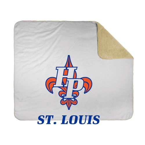 Picture of 50x60 Sherpa Lined Throw Blanket - White