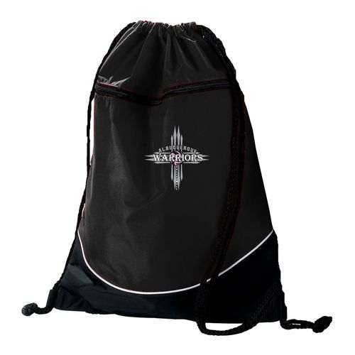 Picture of Augusta Tri-Color Drawstring Backpack - Black White