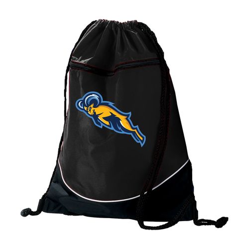 Picture of Augusta Tri-Color Drawstring Backpack - black white