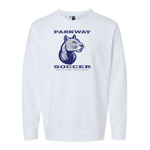 Picture of Adidas Fleece Crewneck Sweatshirt - White - Logo Text Drop