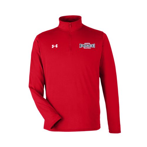 Picture of UA Team Tech Quarter-Zip Pullover - Red