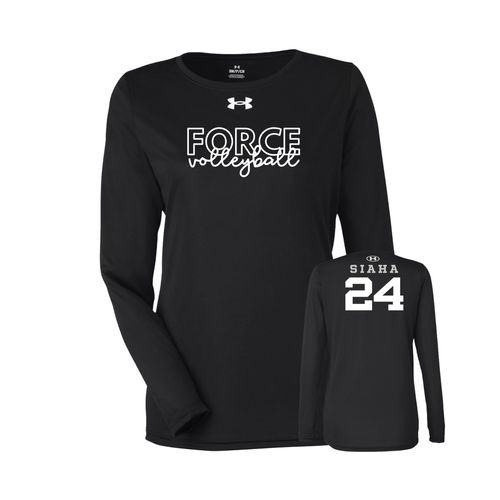 Picture of UA Womens Team Tech Long Sleeve T-Shirt - Black