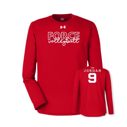Picture of UA Youth Tech Long Sleeve T-Shirt - Red