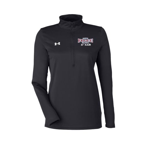 Picture of UA Womens Team Tech Half-Zip Pullover - Black