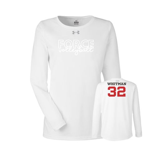 Picture of UA Womens Team Tech Long Sleeve T-Shirt - White