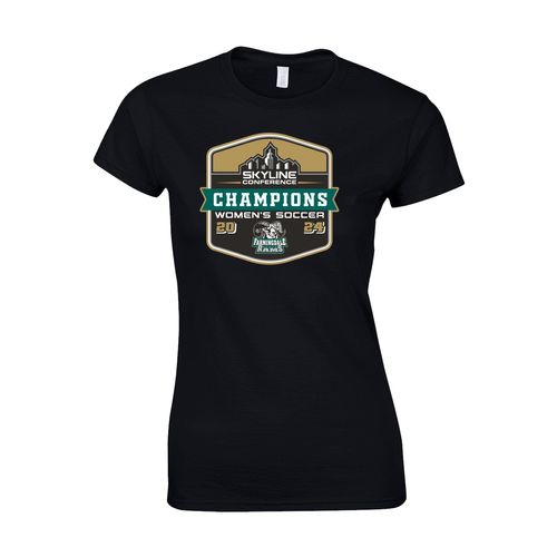 Picture of Farmingdale W Soccer 2024 CHAMPIONS - Women's Semi-Fitted Classic T-Shirt  - black