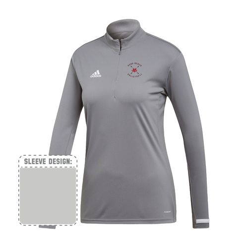 Picture of Women's Team19 1/4 Zip Long Sleeve - grey five