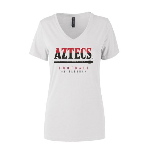 Picture of Women's Semi- Fitted Premium V- Neck T-Shirt  - White