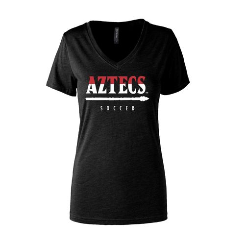 Picture of Women's Semi- Fitted Premium V- Neck T-Shirt  - black