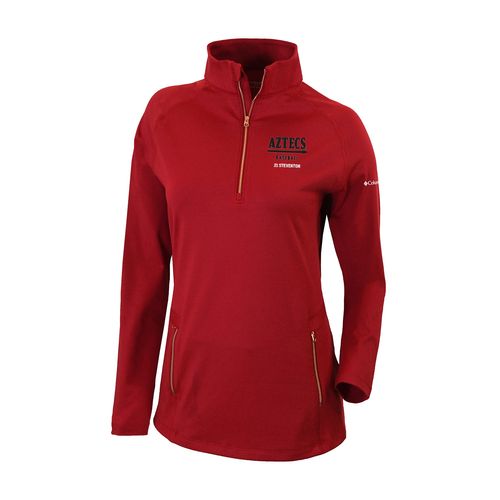 Picture of Women's Omni-Wick Outward Nine 1/4 Zip - intense red