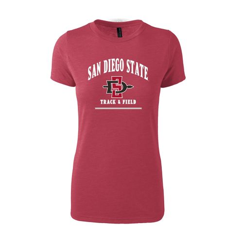 Picture of Women's Fitted Triblend T-Shirt - red heather
