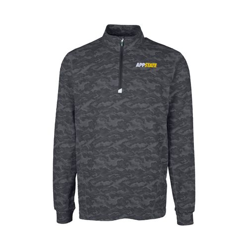 Picture of C&B Traverse Stretch Camo Print Quarter Zip Pullover - Black