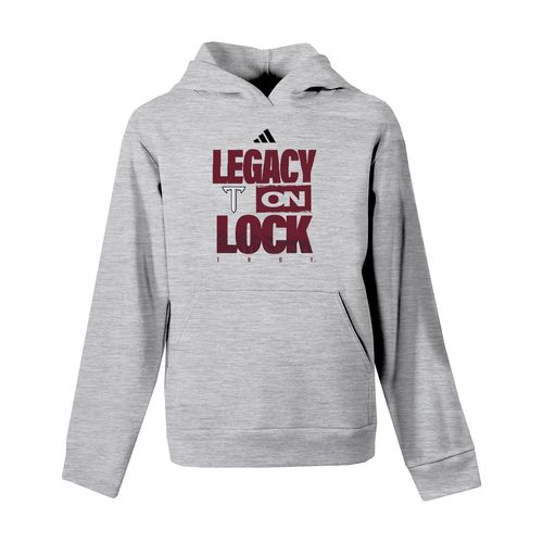 Picture of LEGACY ON LOCK - adidas Youth Fleece Hood - Medium Grey Heather