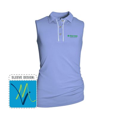 Picture of Youth Girls Garb Ansley Polo - Light Blue