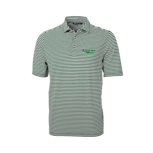 Picture of C&B Virtue Eco Pique Stripe Recycled Mens Polo - white hunter