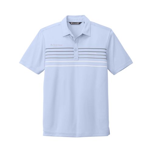 Picture of TravisMathew Coto Performance Chest Stripe Polo - Kentucky Blue Heather