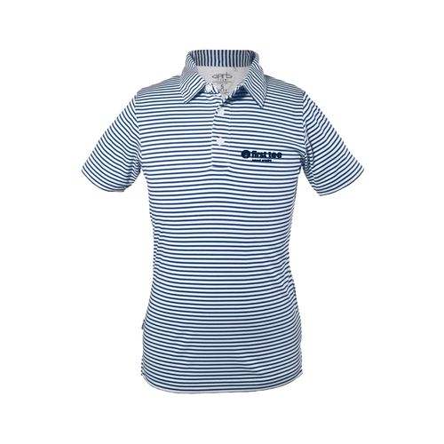 Picture of Youth Garb Carson Polo - white navy